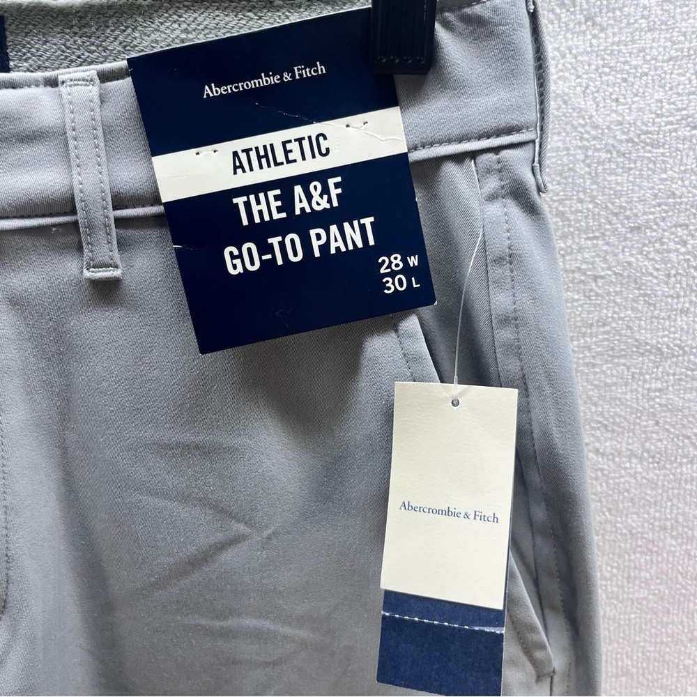 Abercrombie & Fitch Athletic Go-To Pants Men’s 28/30 Stretch Gray Active 3077 - Picture 2 of 10